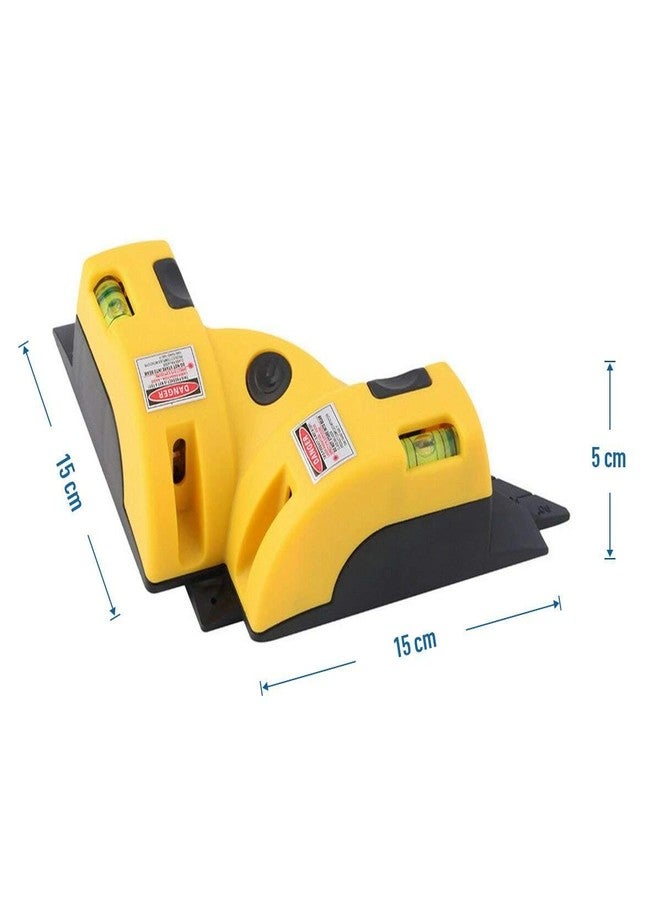 KARDIFF Right Angle 90 Degree Laser Level - Cross Line Tiling Leveling Laser Beam Measurement Tool with Horizontal & Vertical Line Projection and Two Suction Cups - Image 3